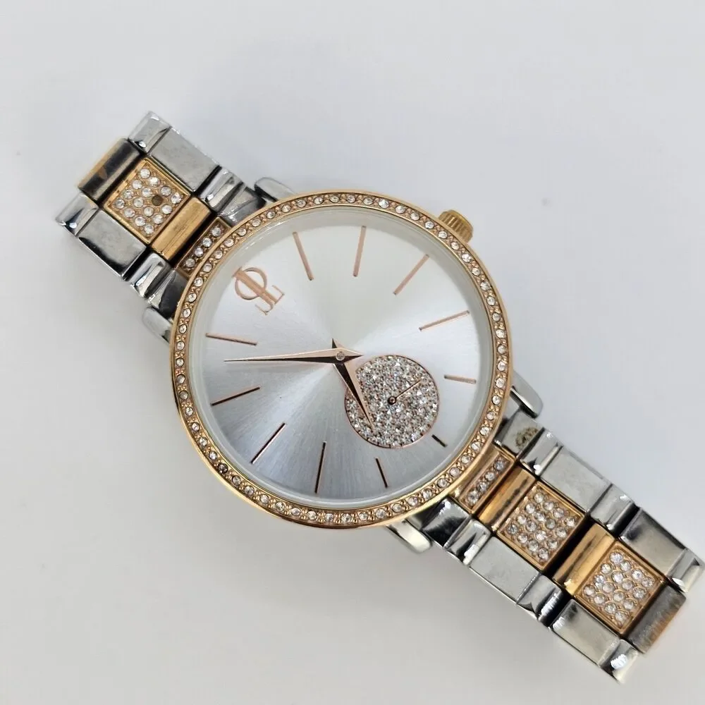 Jennifer Lopez Women's Watch 38MM Gray Dial Two Tone Bracelet 5.5